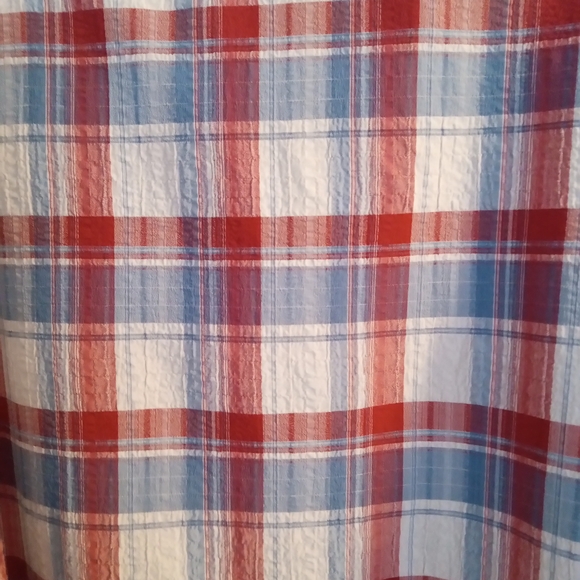 Rebecca Malone Red and Blue Plaid Blouse - Picture 9 of 12